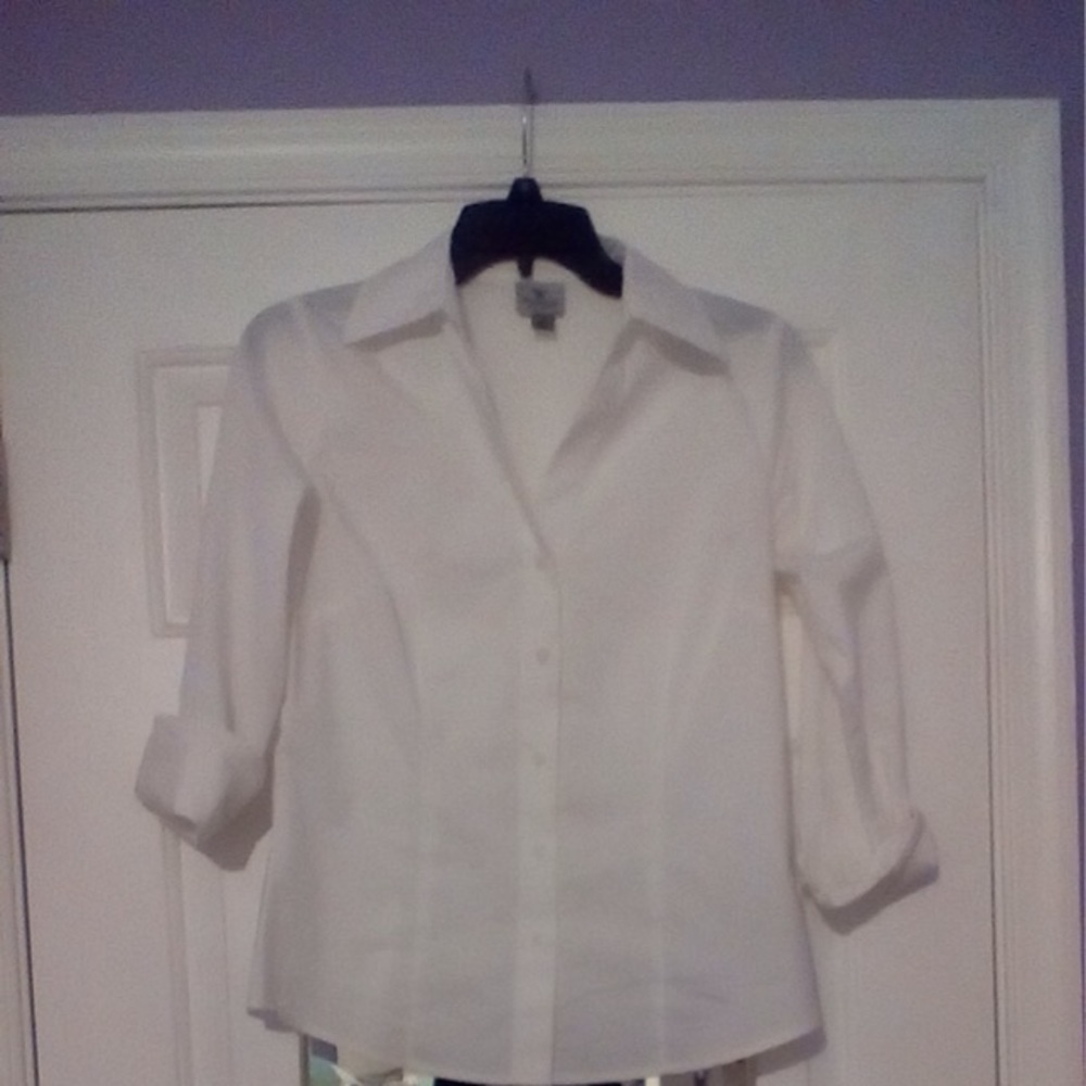 Worthington Petite Stretch Button Down Blouse